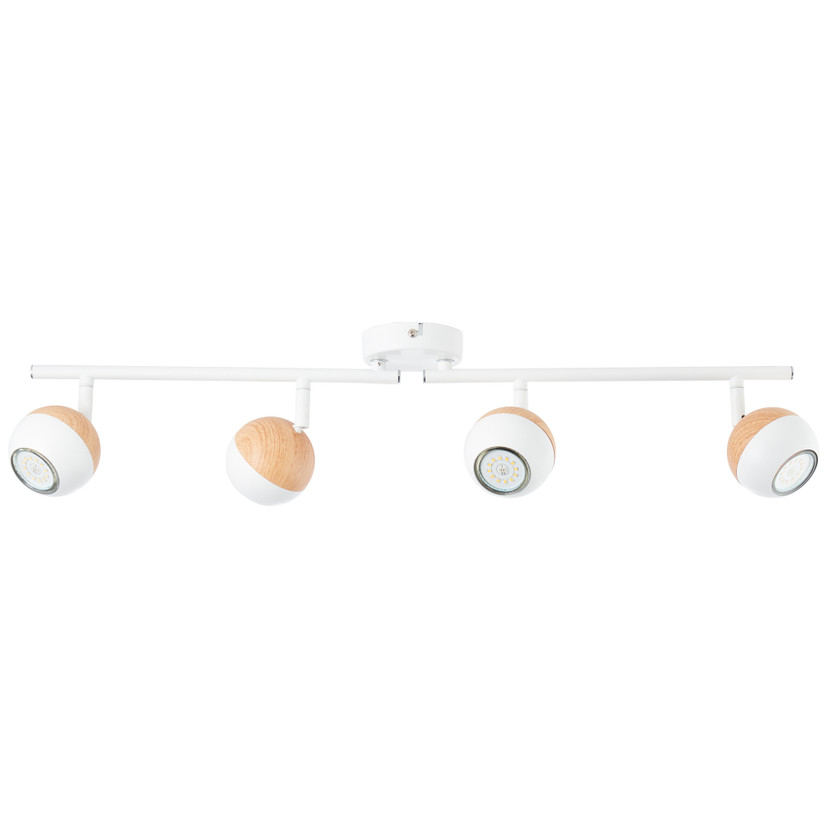 Spotrohr Naima, beige, 12,5 x 75 cm, Metall Deckenspots, dimmbar