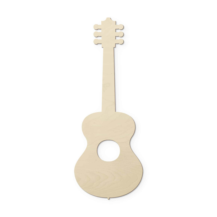 Dekoracja drewniana topola - gitara