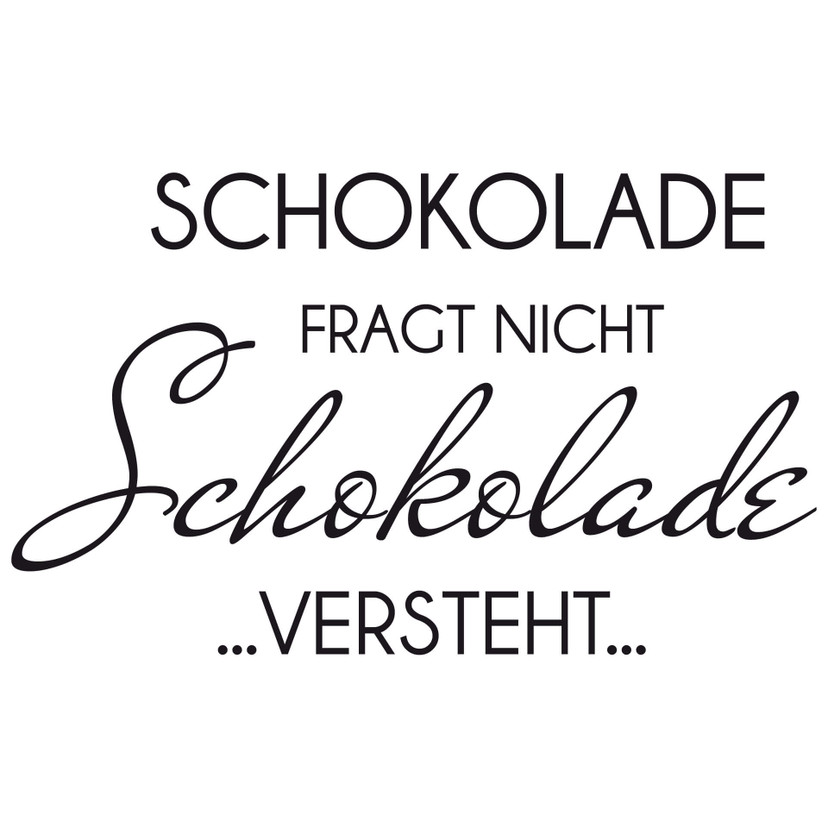 Wallsticker -  Chokolade spørger ikke...