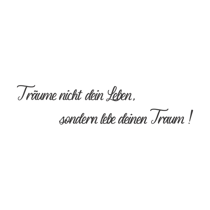 MDF-Deko 3D Schriftzug Träume nicht dein Leben...