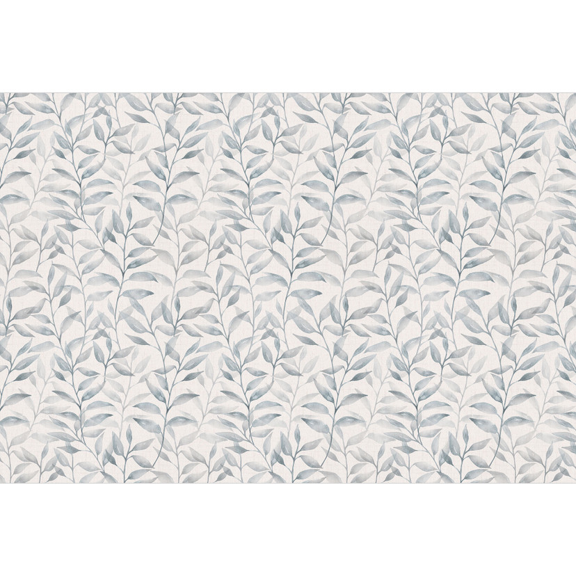 Fototapeta Delicate Watercolour Leaves - Delikatna szarość - Bloomery Decor