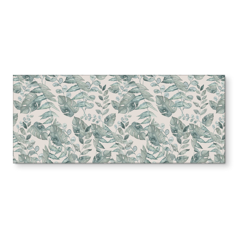 Stænkplade til køkken jungleblade akvarel creme - Bloomery Decor