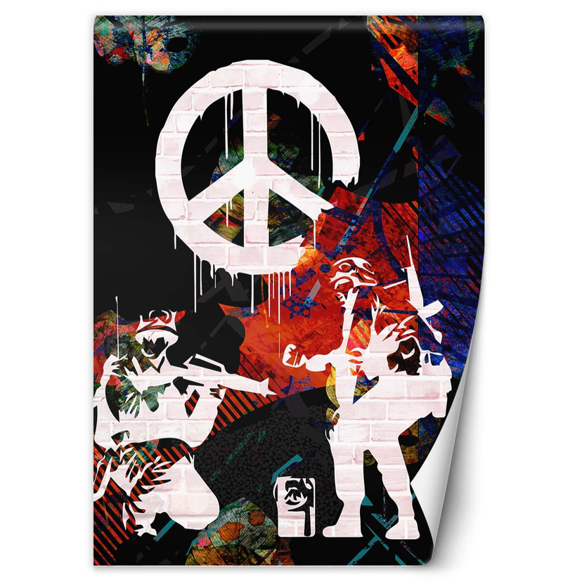 Fototapete, Banksy Graffiti Krieg Frieden