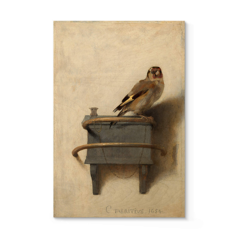 Plakat drewniany Fabritius - Szczygieł