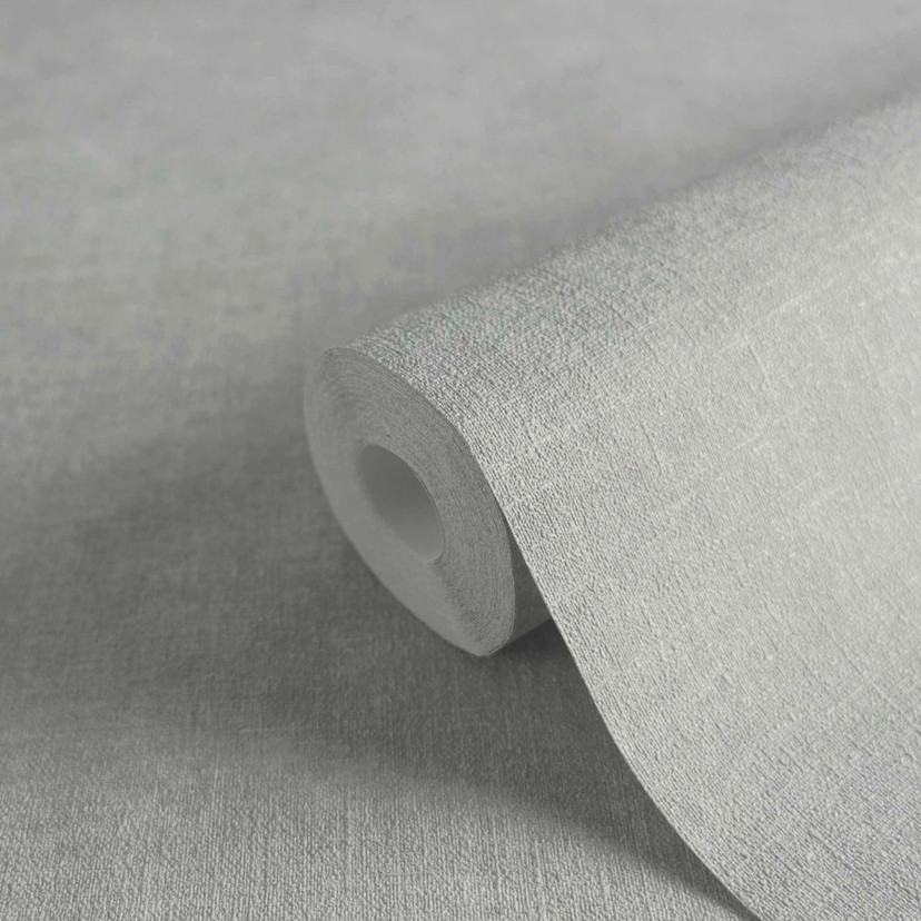 Chłodna szara tapeta tekstylna - prosta elegancja tapety z włókniny