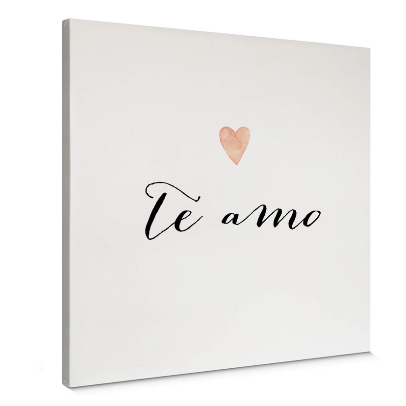 Tableau sur toile Confetti & Cream - Te amo - Carré
