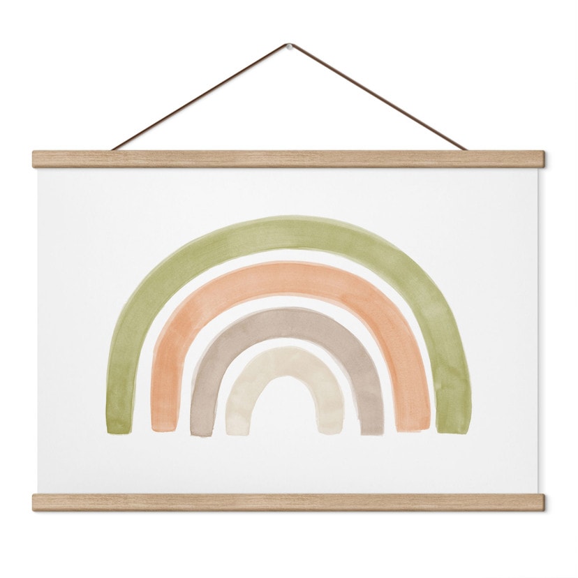 Affiche textile Arc-en-ciel aquarelle - Nouveauprints