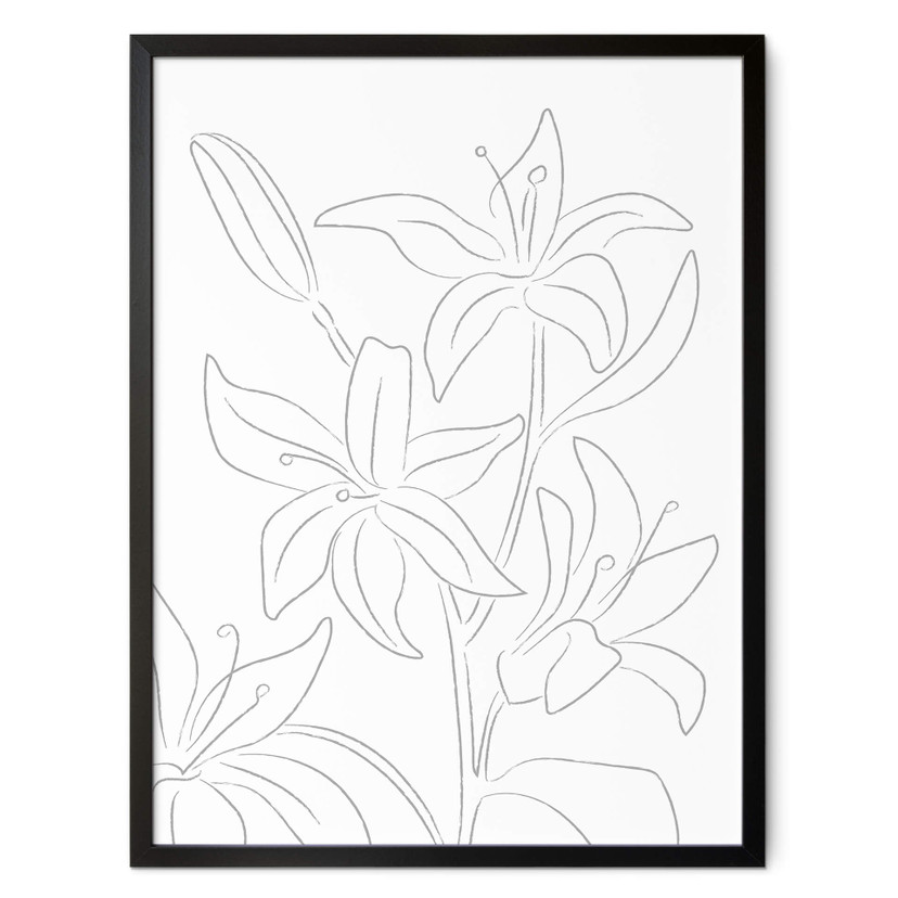 Plakat 1X Studio - Line Art Floral - Minimalistyczne kwiaty