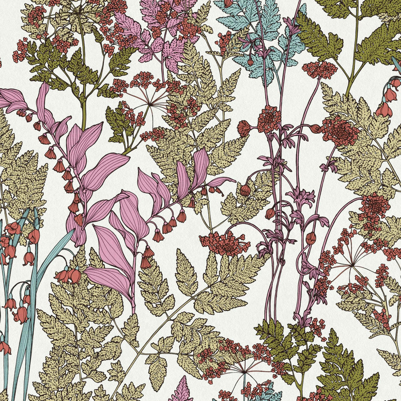 Architects Paper Floral Impression - Papier peint intissé fleuris, multicolore