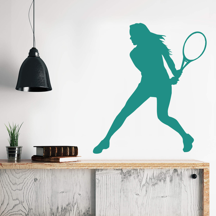 Muursticker Tennisspeelster 03