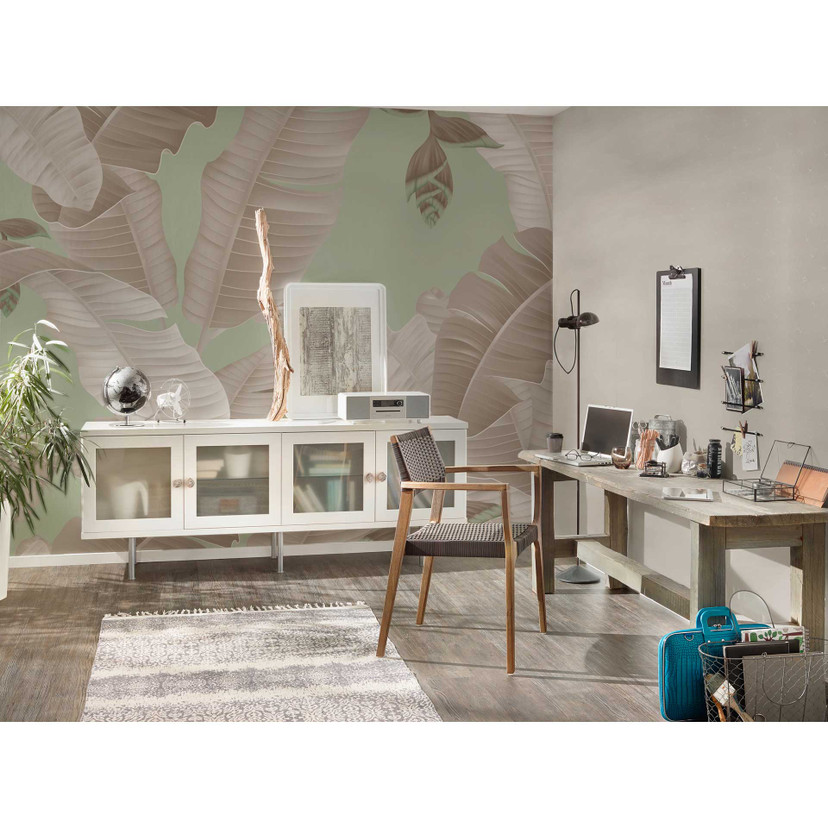 Livingwalls papier peint photo ARTist Heliconia avec Palmiers gris, vert