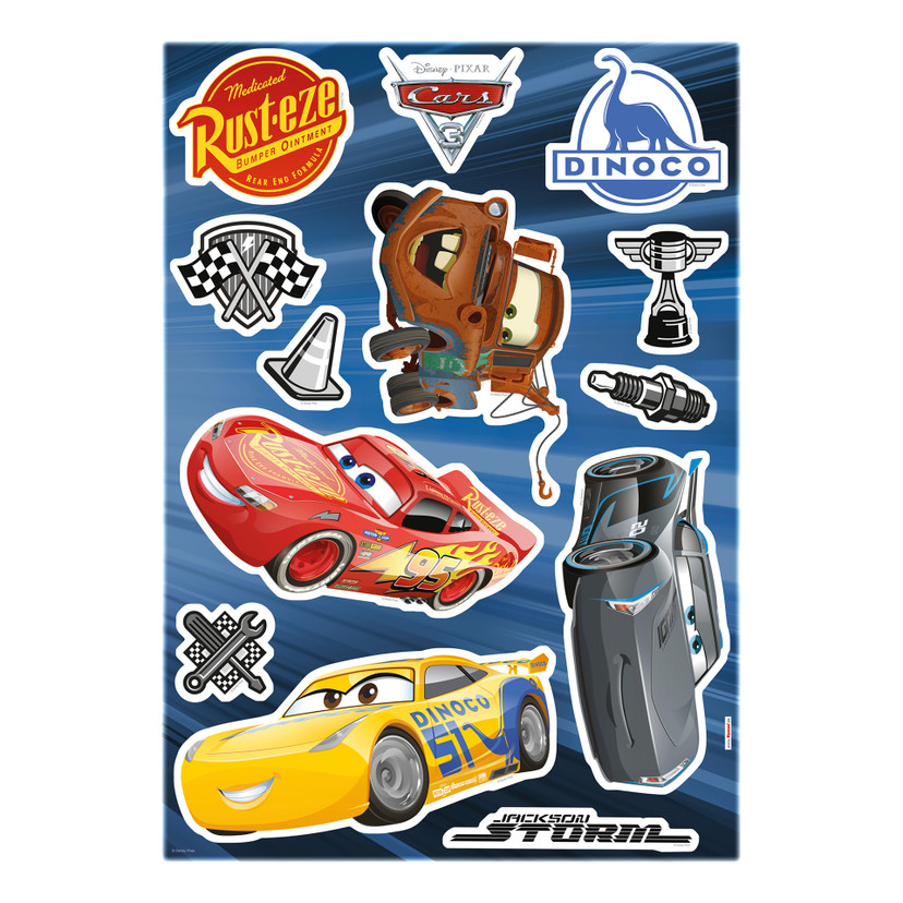 Wallsticker Disney Cars 3 - 13 dele