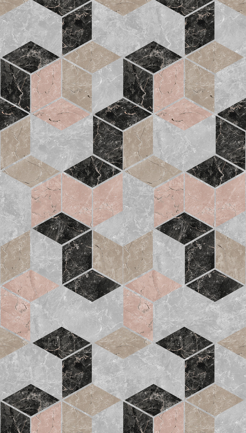 Papier peint graphique gris beige - papier peint intissé art Livingwalls - mat et lisse