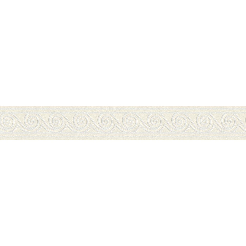 A.S. Création selbstklebende Bordüre Only Borders mit Wellen Muster metallic, weiß