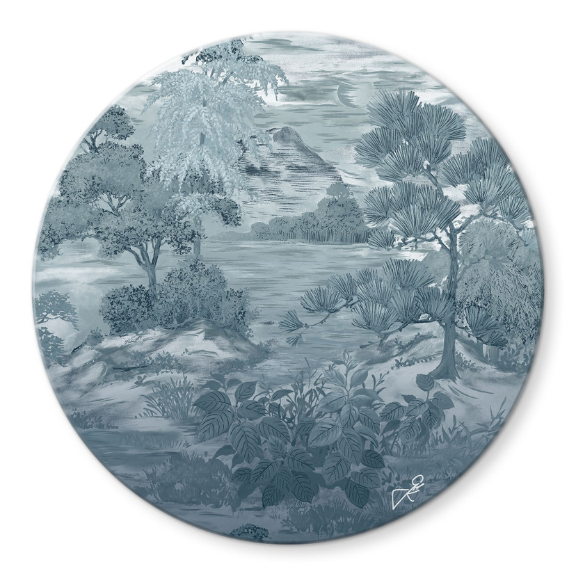 Glasbild Fujisan - Guido Maria Kretschmer Kollektion - Rund - Ø 70 cm