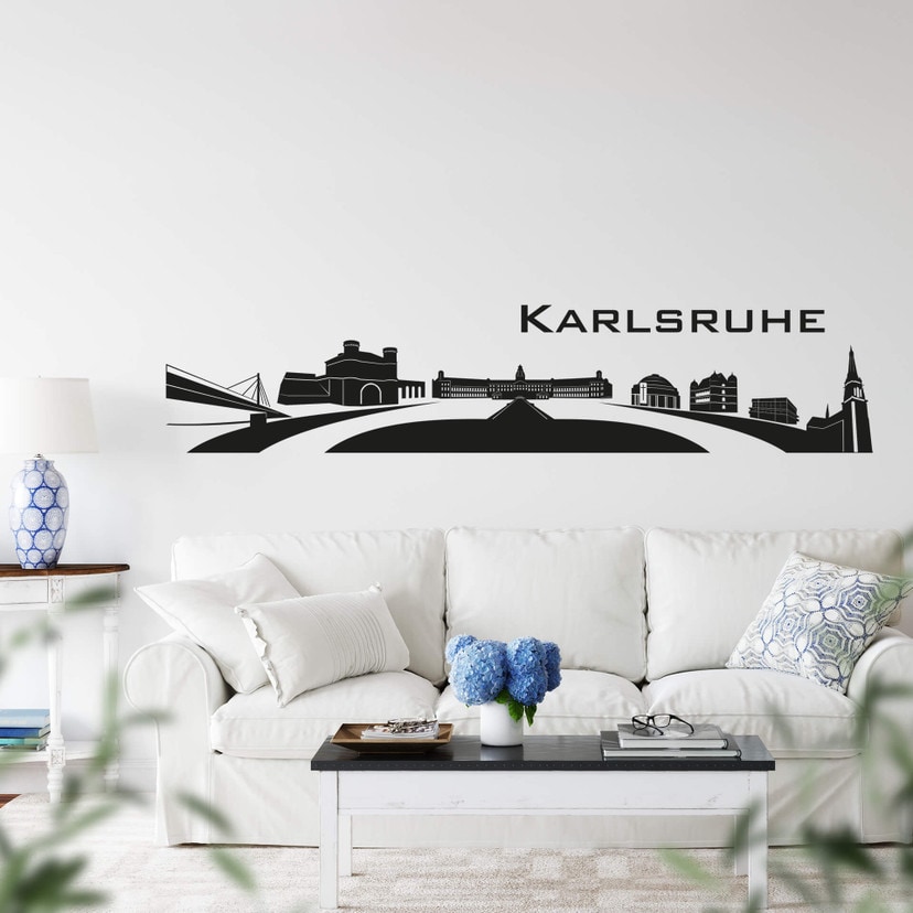 Sticker mural Skyline de Karlsruhe 2
