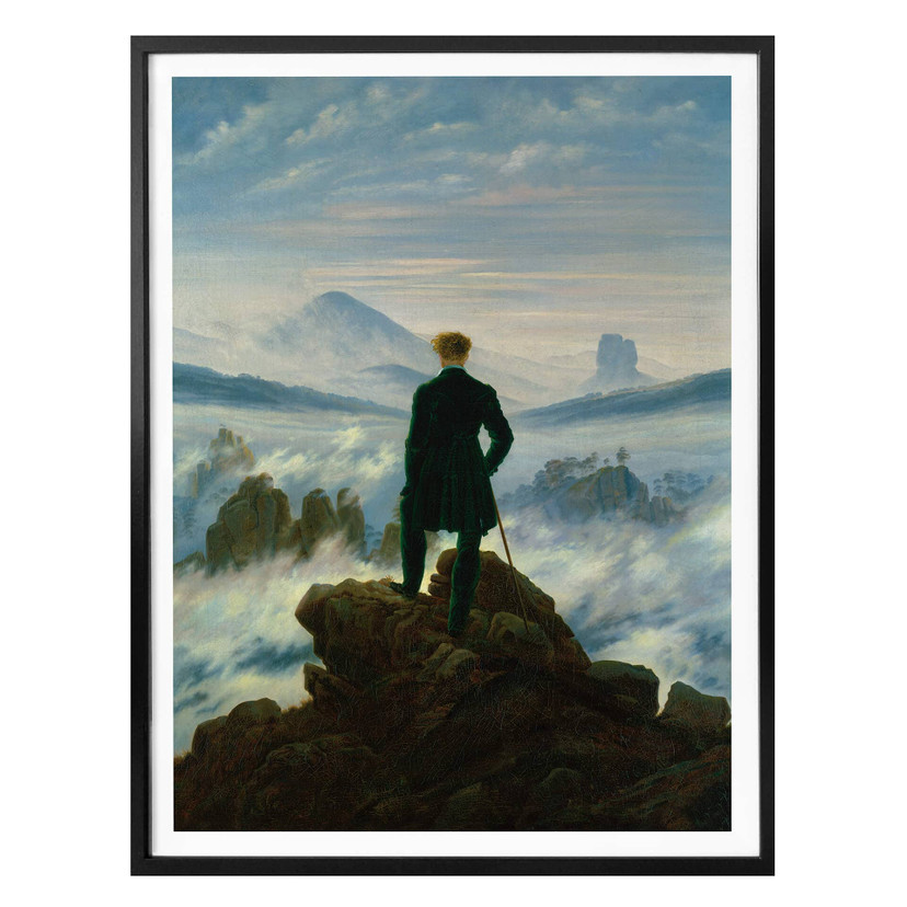 Poster Friedrich - Le voyageur contemplant une mer de nuages