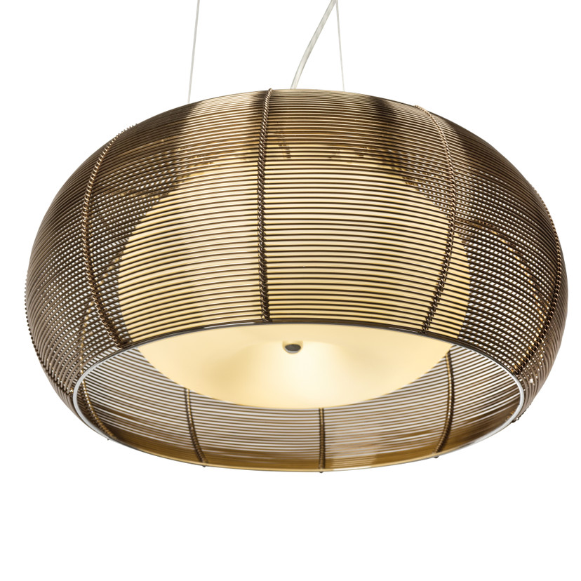 Pendelleuchte Maxime, braun, 122 x 40 cm, Glas Pendellampe