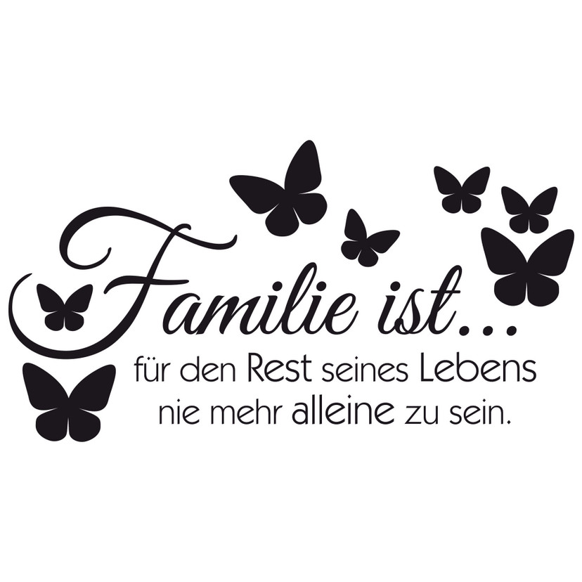 Wandtattoo Familie ist... inkl. 5 Bilderrahmen