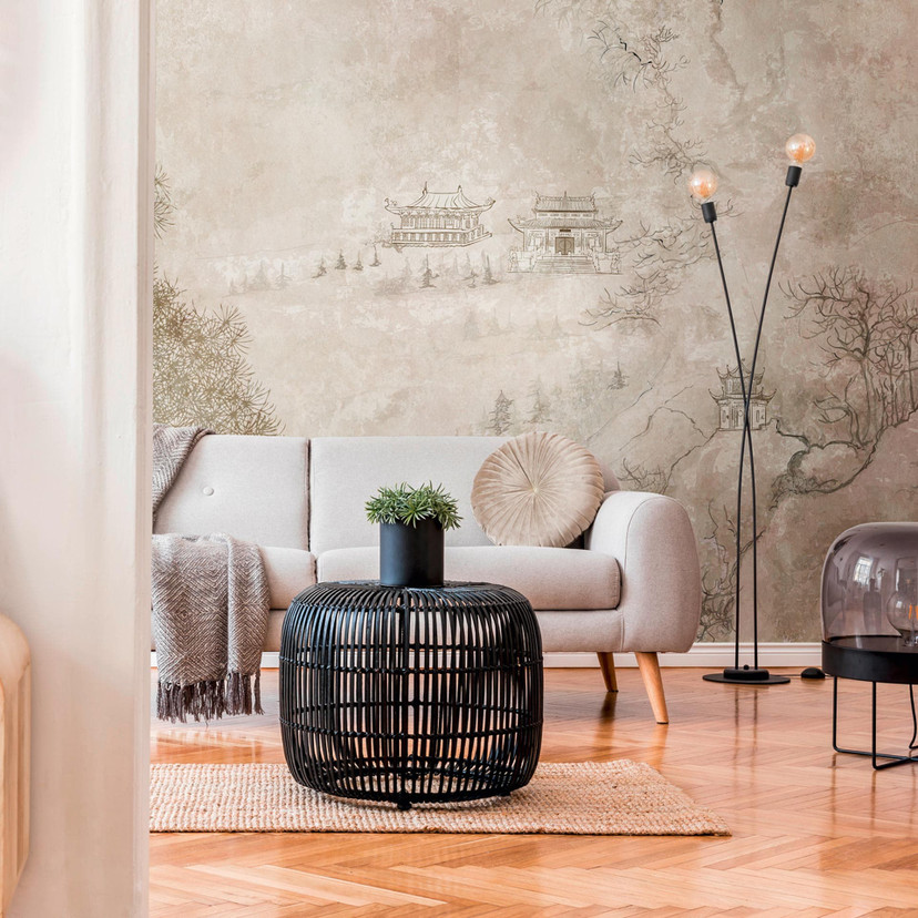 Livingwalls asiatische Tapete Metropolitan Stories THE WALL Vliestapete beige