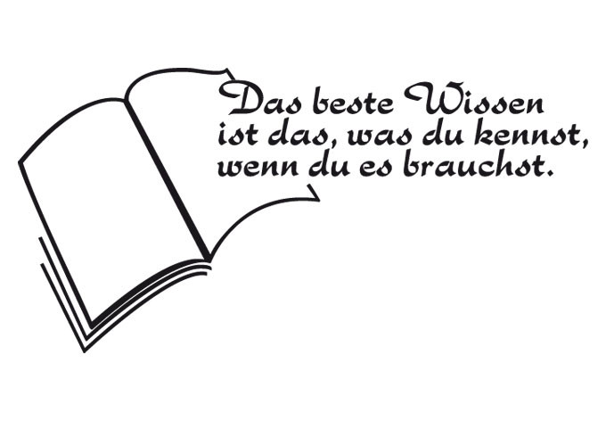Wandtattoo Das beste Wissen ist das, was du...