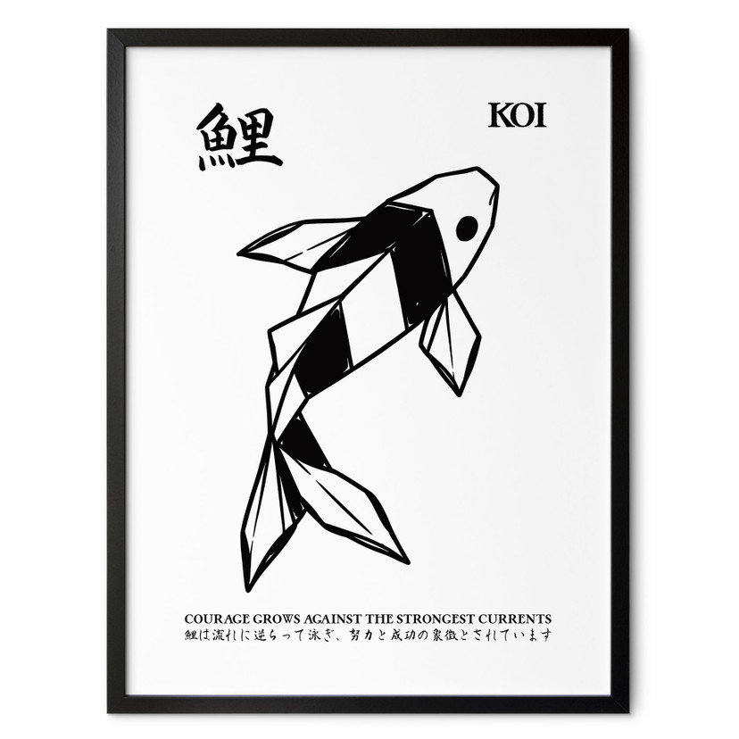 Poster Geometrische Koi Origami - Krygowski