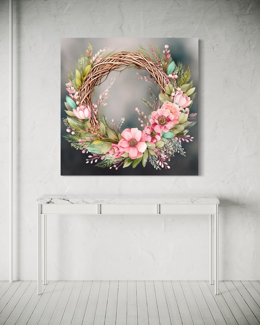 Leinwandbild Shabby Chic Blumenstrauß