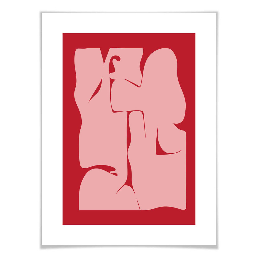 Plakat Nordic Creators - Abstrakcyjna czerwień