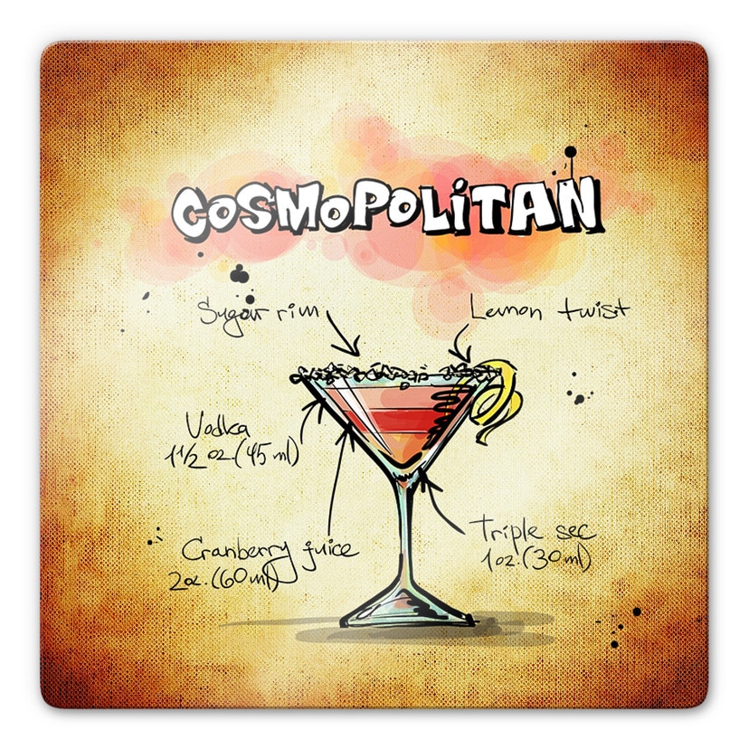 Tableau en verre - Casmopolitan - Recette