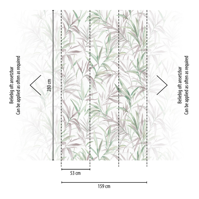 COSMOPOLITAN Papier peint vert Feuilles motif nature - papier peint intissé moderne Botanique
