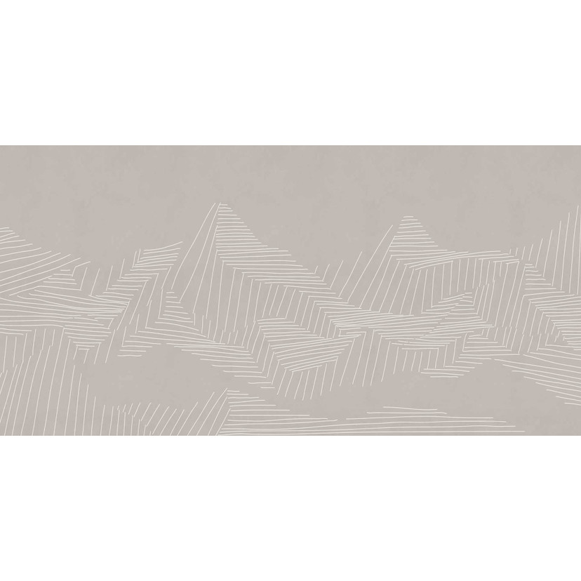 Papier peint montagne géométrique beige à motifs de lignes - papier peint intissé