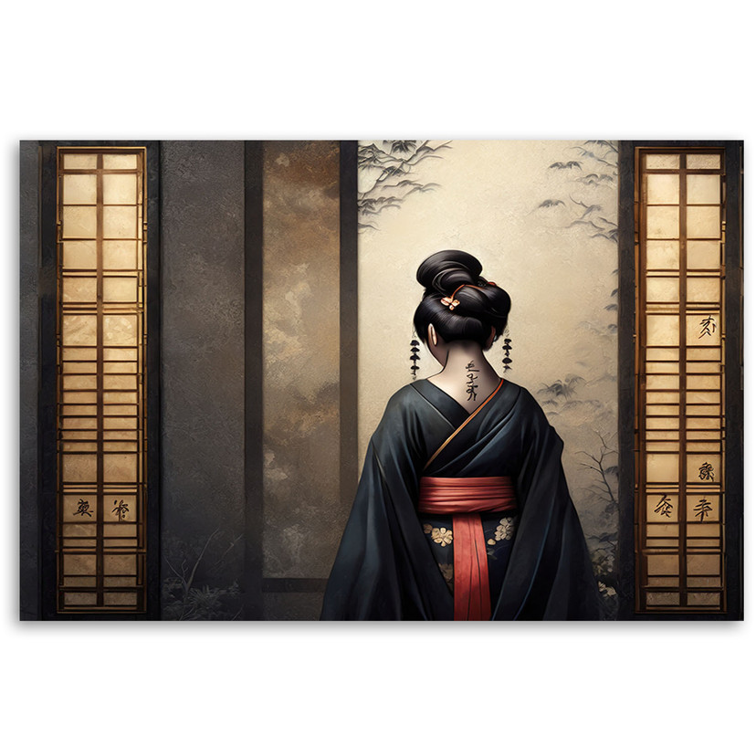 Lærredsplade, Japansk geisha