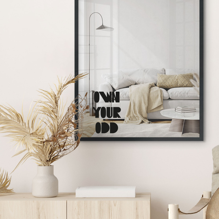 Wallsticker Spiegel Sticker Own your odd