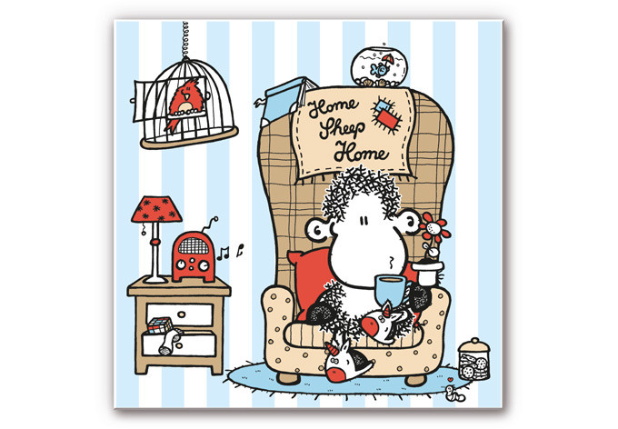 Wandbild sheepworld Home Sheep Home Tea Time
