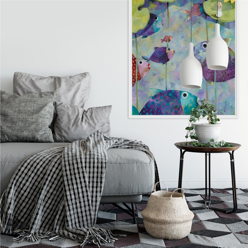 Wallprint Blanz - Gelbe Seerosen