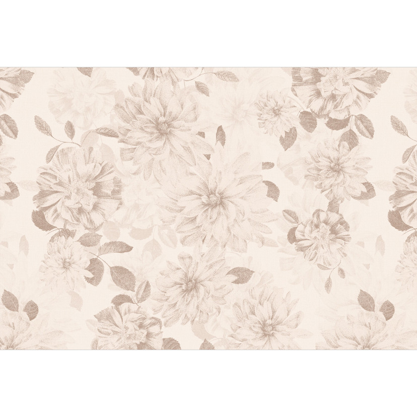 Fototapeta Dahlia Shabby Chic Beige | Floral - Bloomery Decor