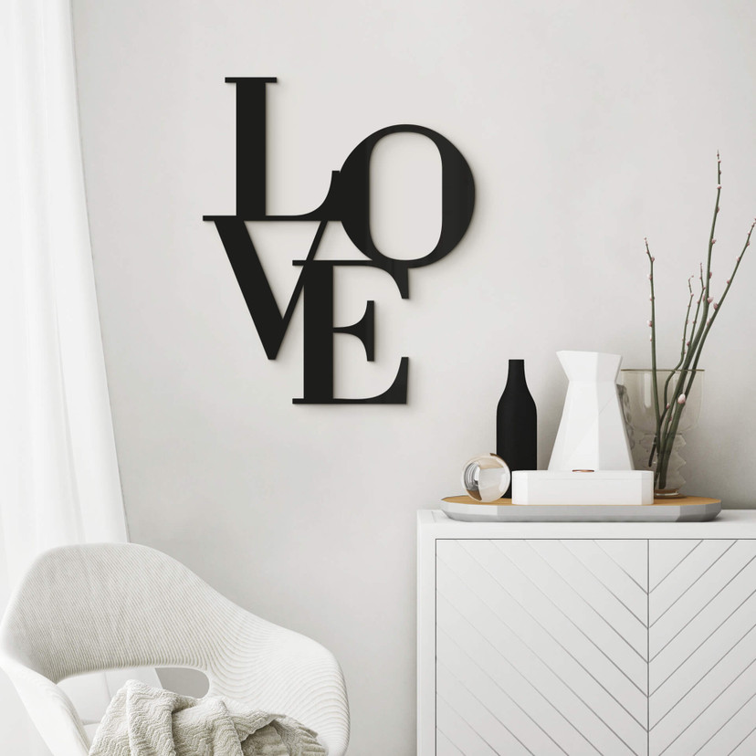 Dekoracja ścienna napis Love modern - litery akrylowe