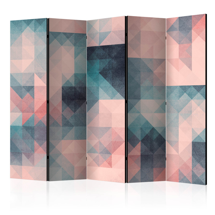 Rumdeler - Pixel-labyrint (grøn og pink), 3-delt