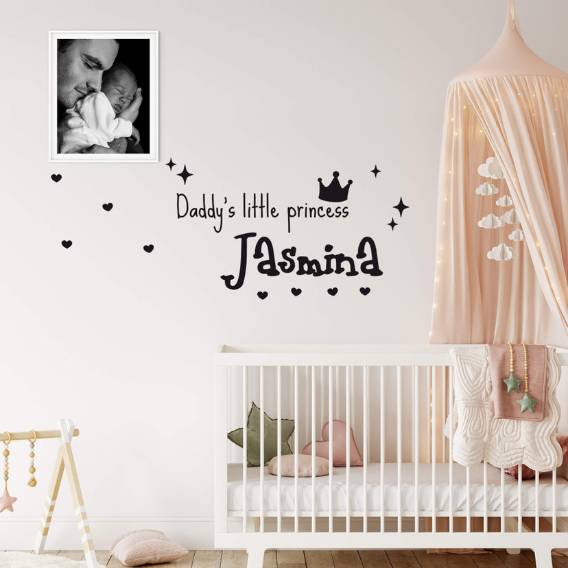 Wallsticker -  + Navn Daddy's little Princess