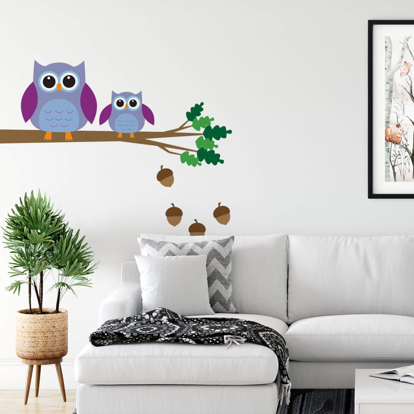 Wallsticker Ugletræ 2