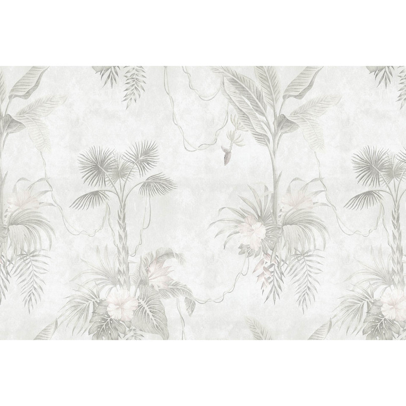 Fotomural Paredes de Patel 3 Life In The Trees 4 gris, verde, beige