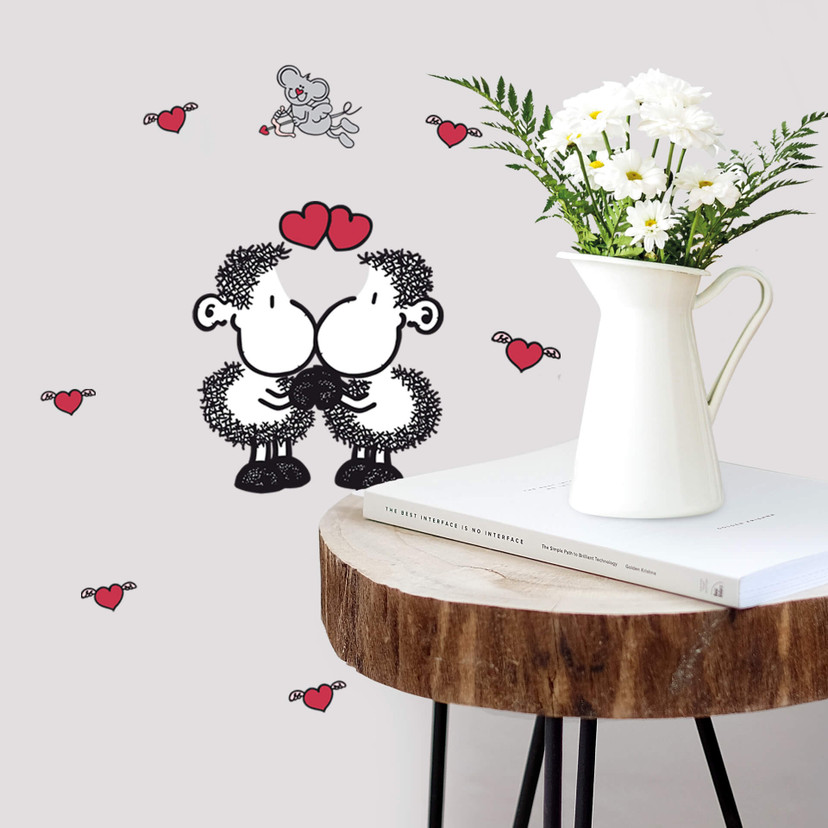 Muursticker Sheepworld - Mijn Valentijn