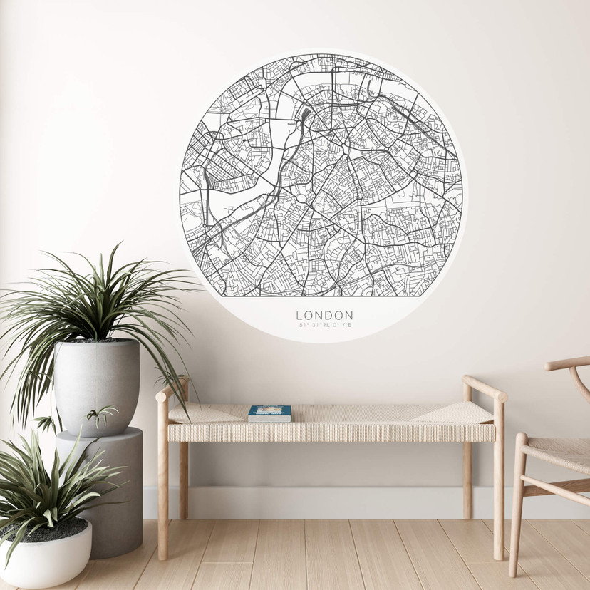 Muursticker rond - Londen