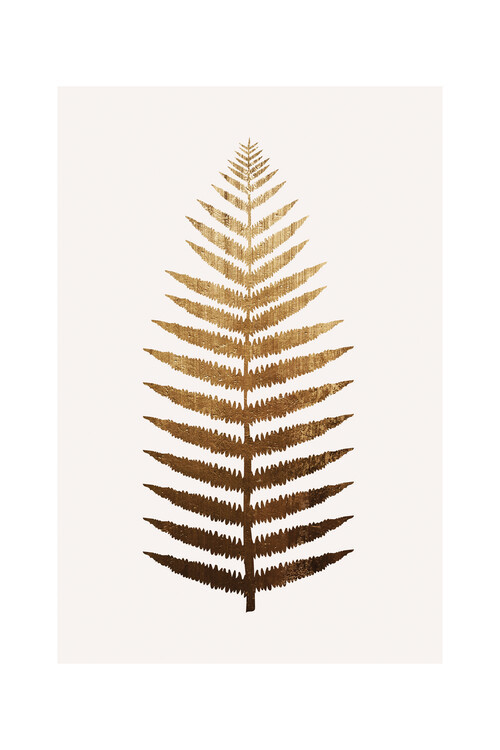 Kunstplakat Kubistika - Golden leaf, plakat (40 x 60 cm)