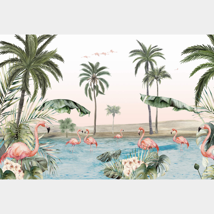Fototapeta Kikki Belle - Flamingowa oaza