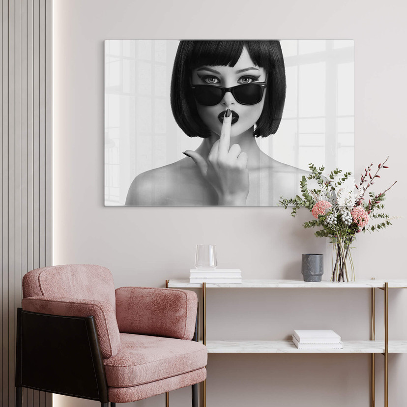 Tableau sur verre Drake - Provocation stylée