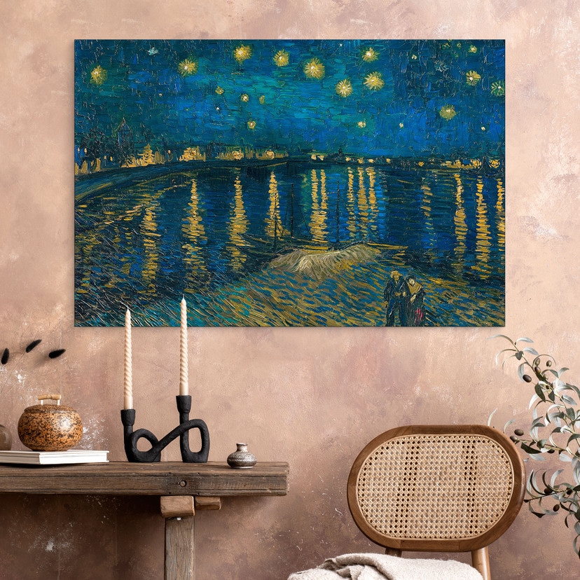 Wandbild van Gogh - Sternennacht 1888 - Alu-Dibond