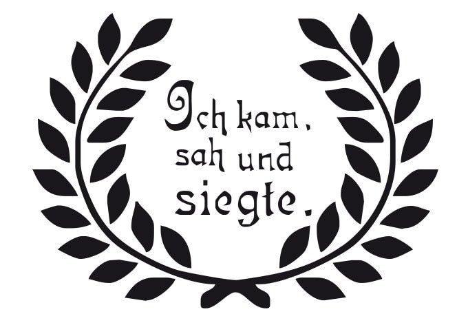 Wandtattoo Ich kam, sah und siegte