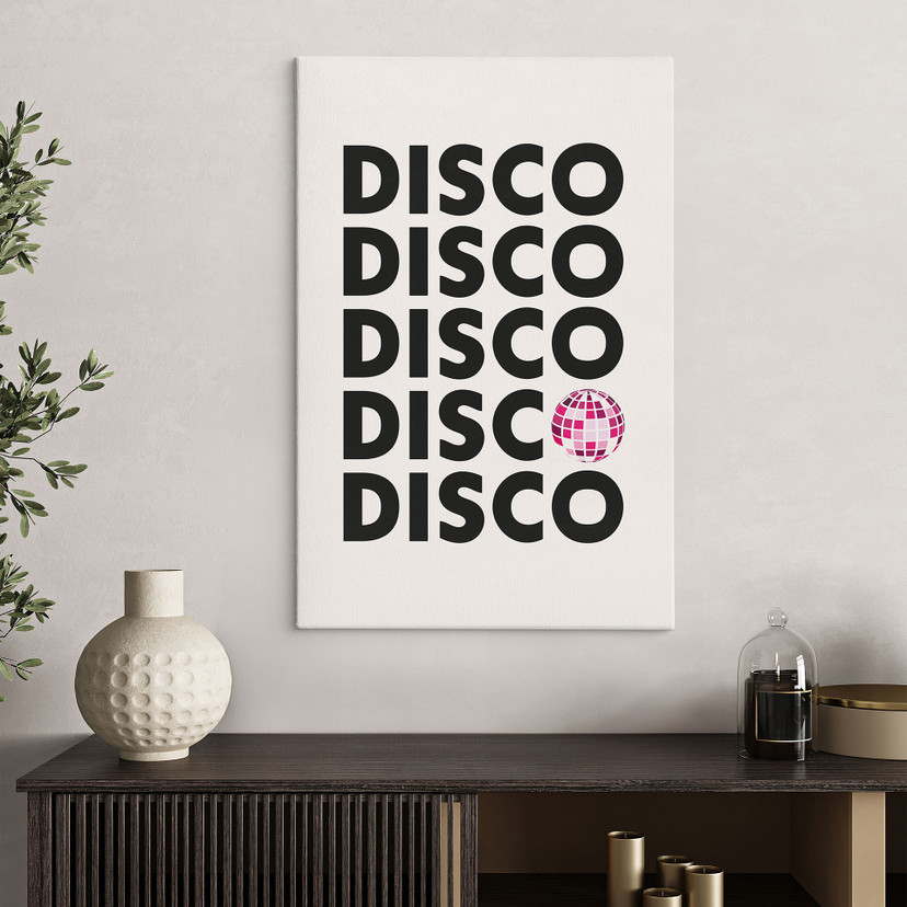 Leinwandbild Retro Disco Vibes Typografie - Kerr-Dineen