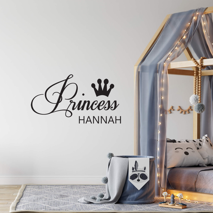 Wandtattoo + Name Princess